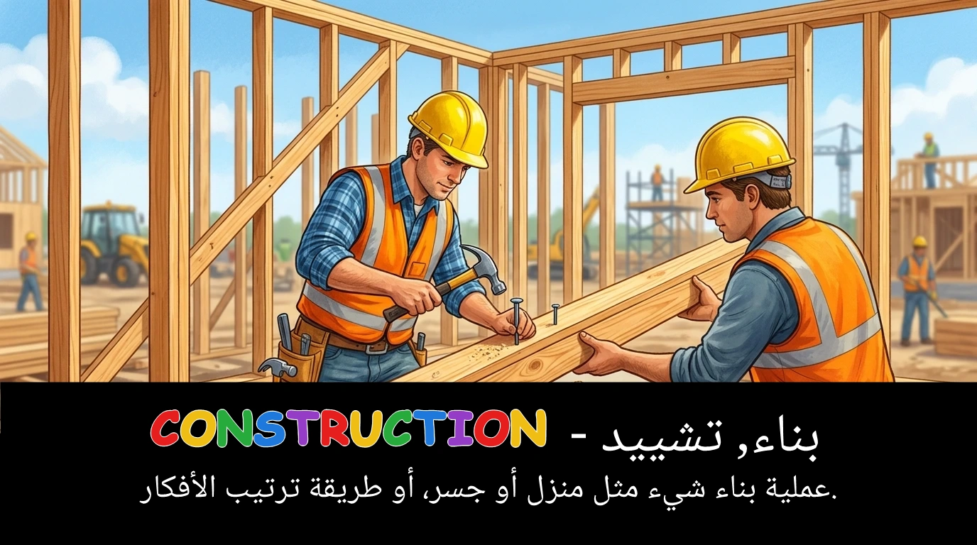 Arabic Illustration for construction
